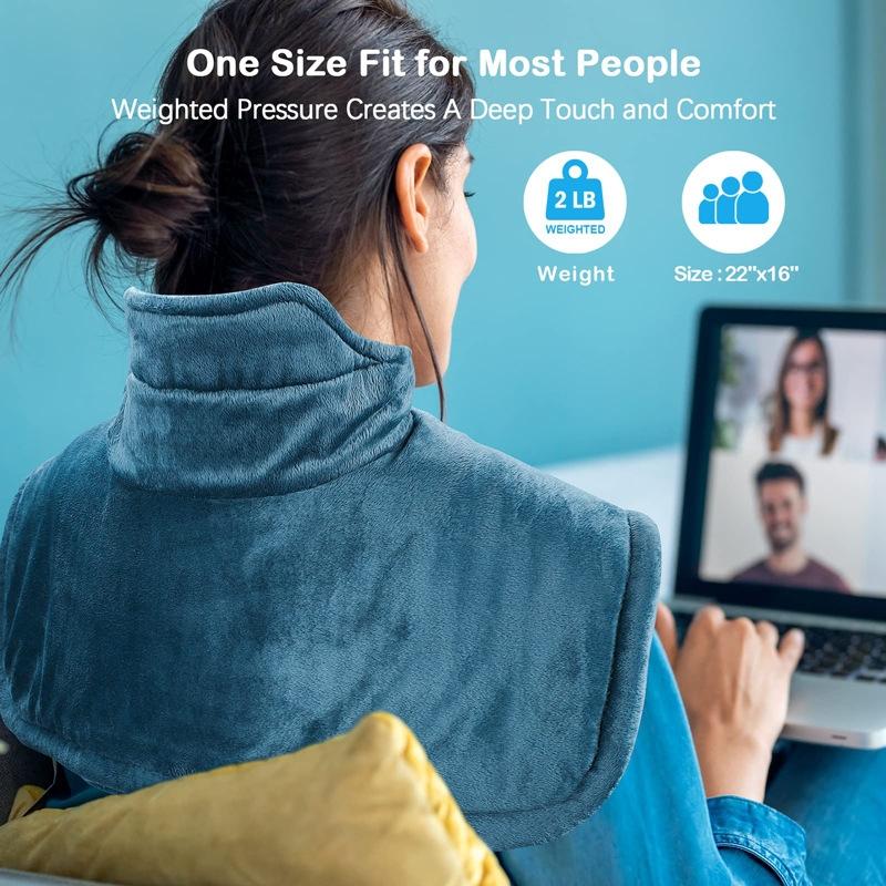 Electric Heated Shawl For Neck & Back Au Plug - Creamy-White