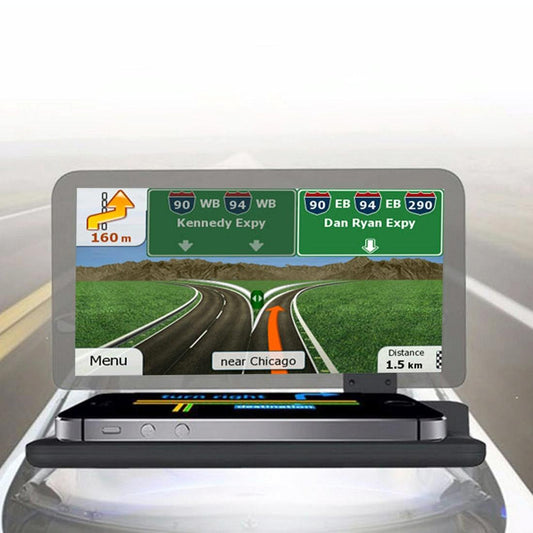 Car Gps Hud Holder For Smartphones Black