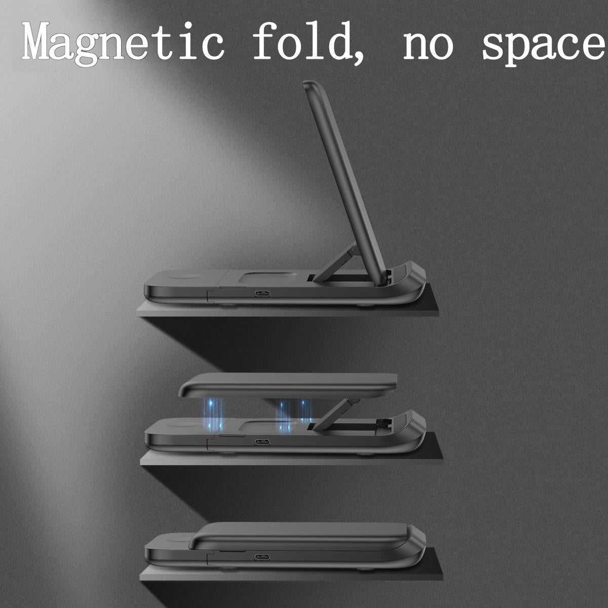 3 In 1 Foldable Wireless Charger For Iphone Apple Watch Airpods