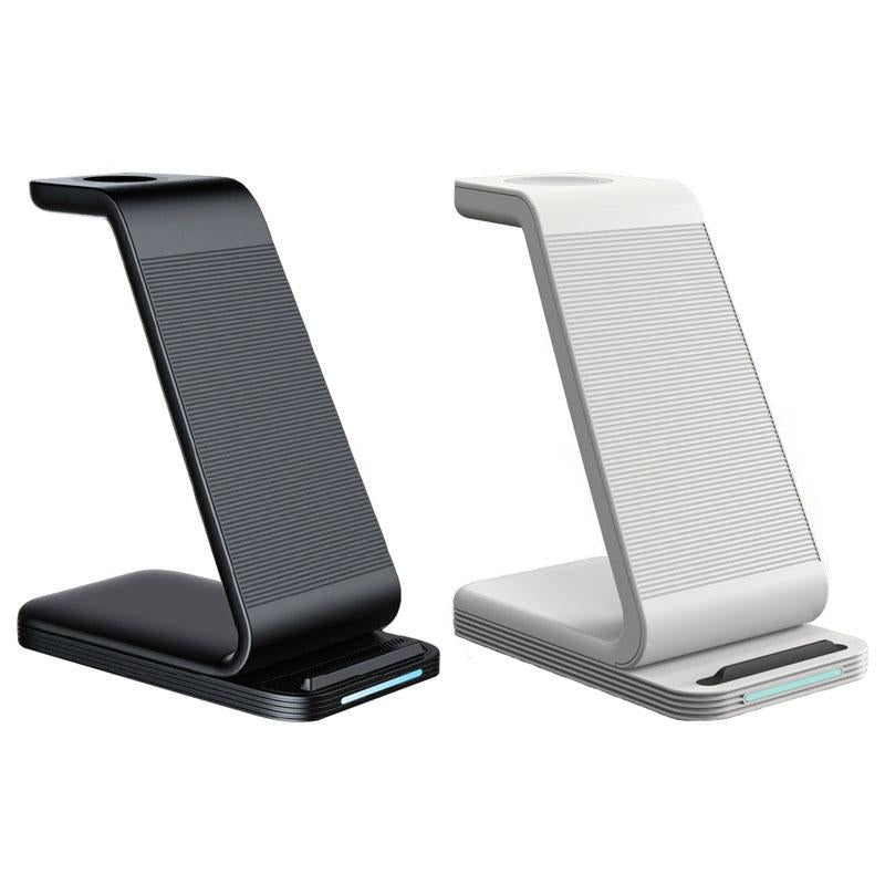 3 In 1 15W Vertical Wireless Charger - White