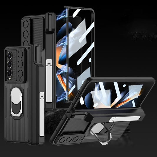 For Samsung Galaxy Z Fold4 5G Magnetic Armor Phone Case - Full Coverage - Brushed Texture
