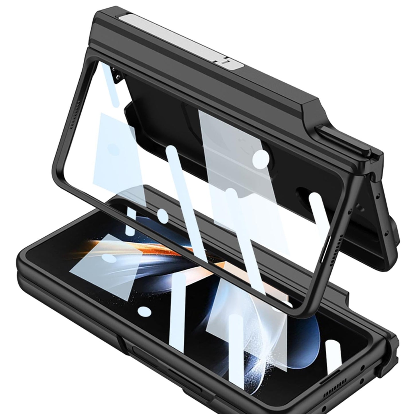 For Samsung Galaxy Z Fold4 5G Magnetic Armor Phone Case - Full Coverage - Brushed Texture