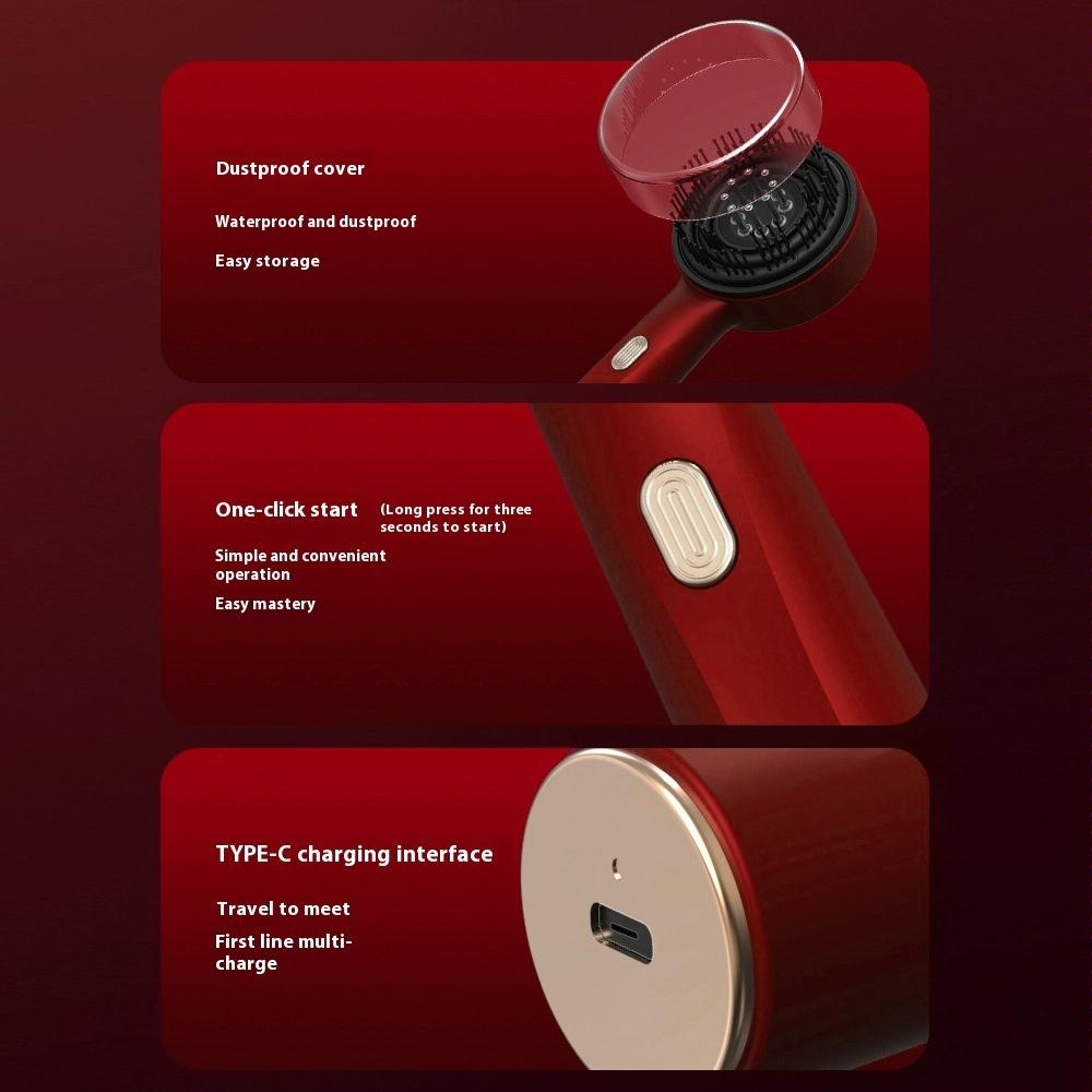 Red Light Scalp Massage Comb For Hair Growth 630Nm Liquid Care - Deep Gray