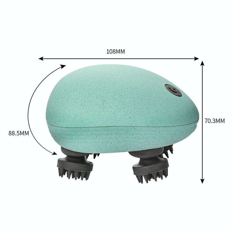 Compact Electric Head Massager Fits All Hair Types - Silver