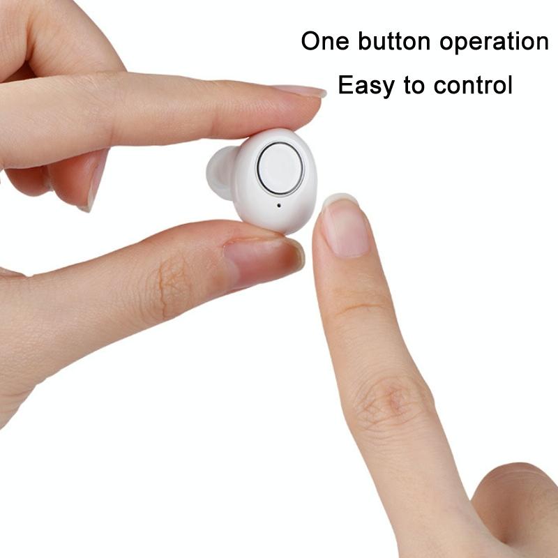 Wireless In Ear Hearing Amplifier For Seniors Black