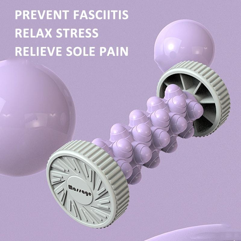 Plantar Fascia Roller For Home Fitness Muscle Relaxation Tool - Purple