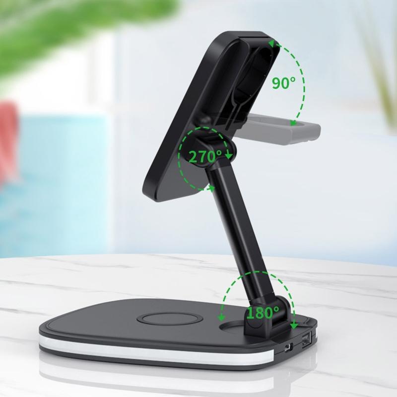 15W Multifunctional Desktop Wireless Charger - White