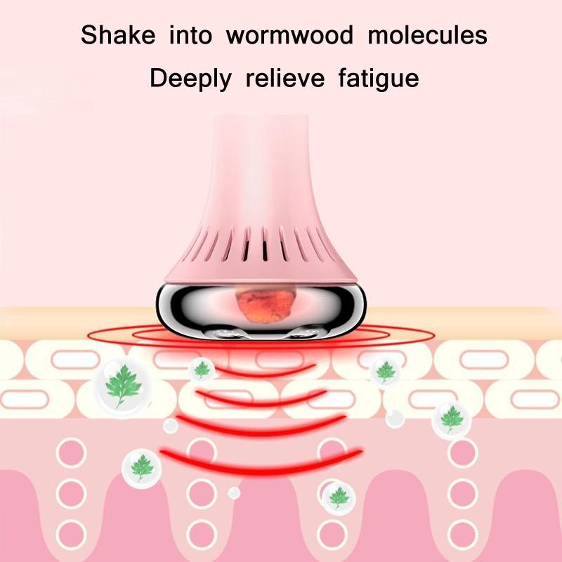 Smokeless Moxibustion Open Flame Massage Equipment - Pearl White