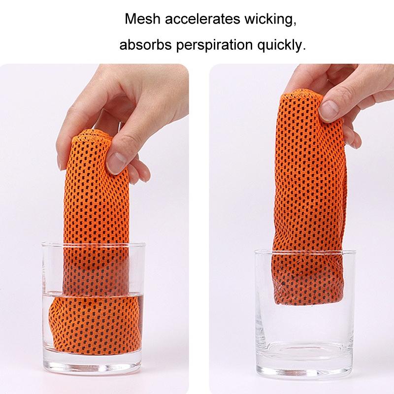 Portable Quick Dry Sports Towel Set with Silicone Sleeve and Storage Bag - 30x80cm - Orange - 30X80Cm