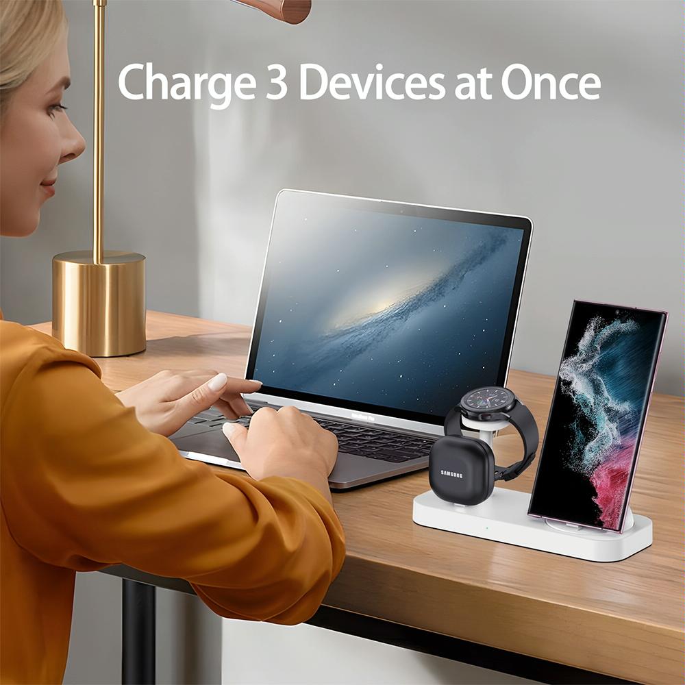 4 In 1 Type C Charging Stand For Samsung Watch And Galaxy Buds - Black