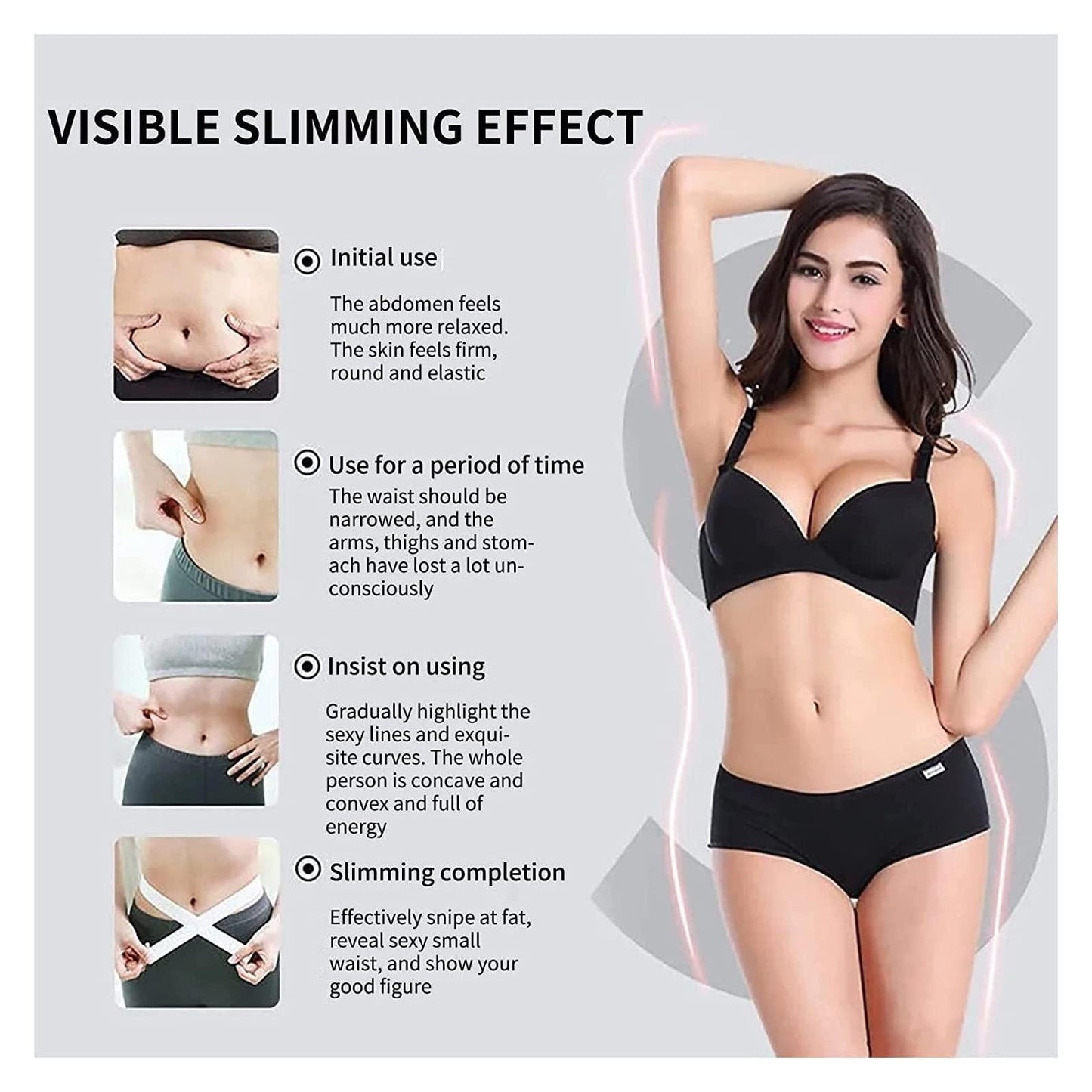 Hot Compress Abdominal Massage Belt For Menstrual Relief Green - White