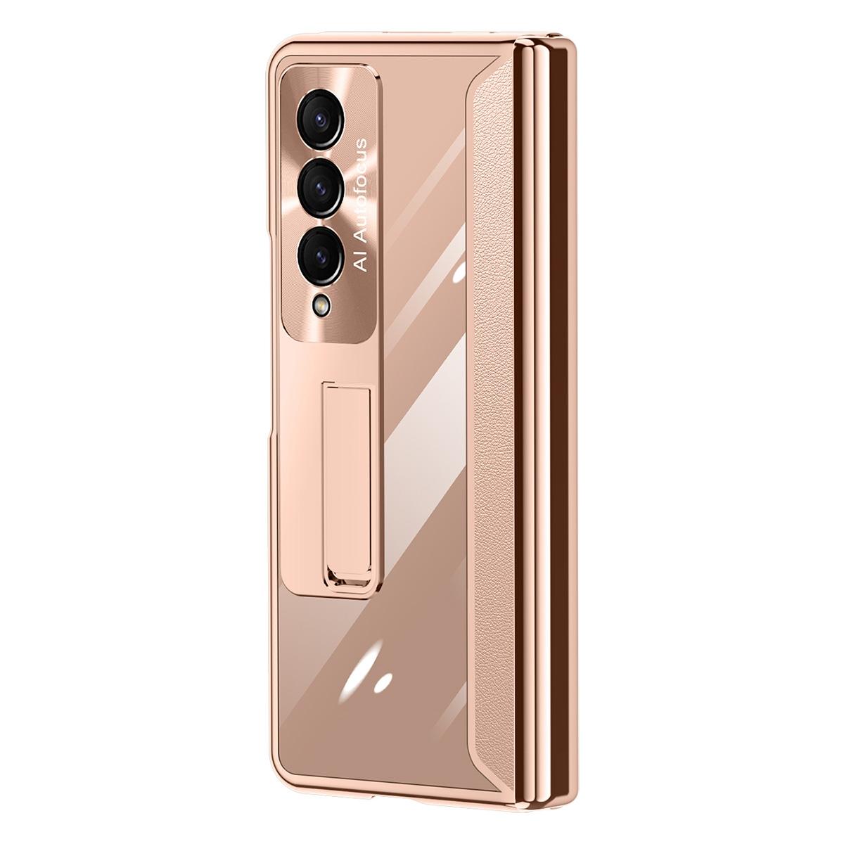 For Samsung Galaxy Z Fold4 5G Samsung Fold 4 Full Body Hinge Case - Electroplated - Gold