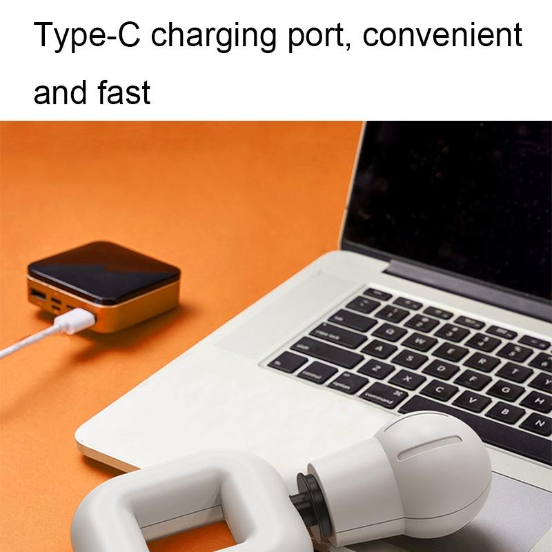 Portable Wireless Fascia Gun For Muscle Relaxation - Black