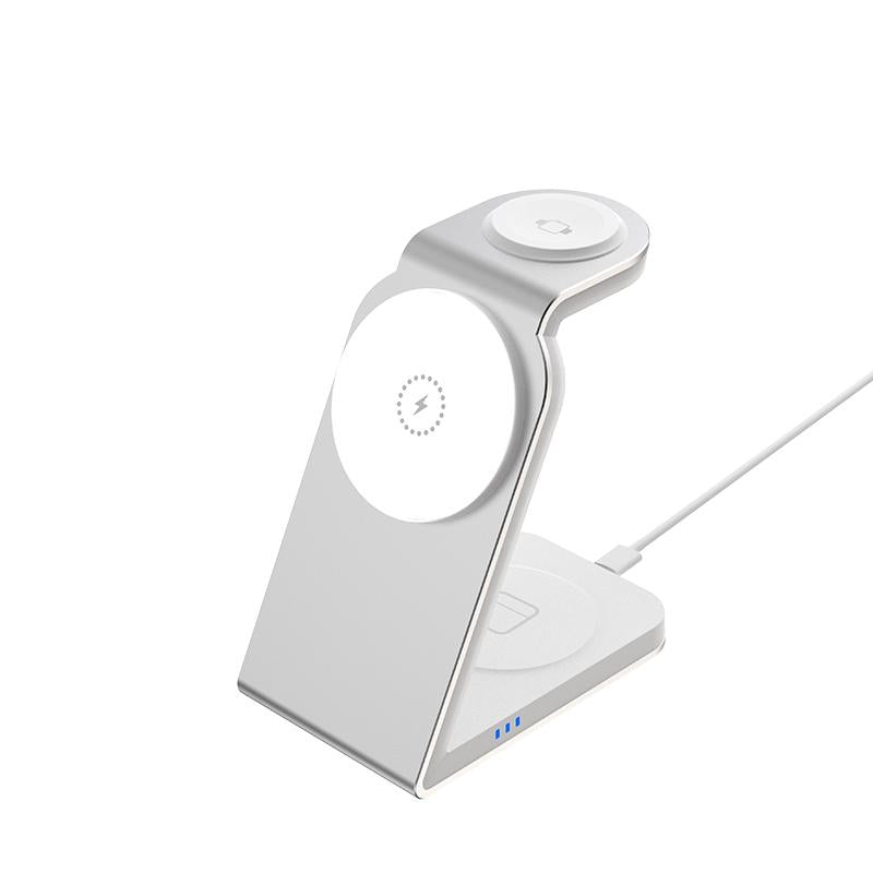 3 In 1 Magnetic Wireless Charger For Sw18 - Silver