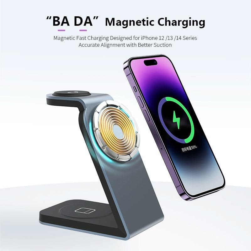 3 In 1 Magnetic Wireless Charger For Sw18 - Silver