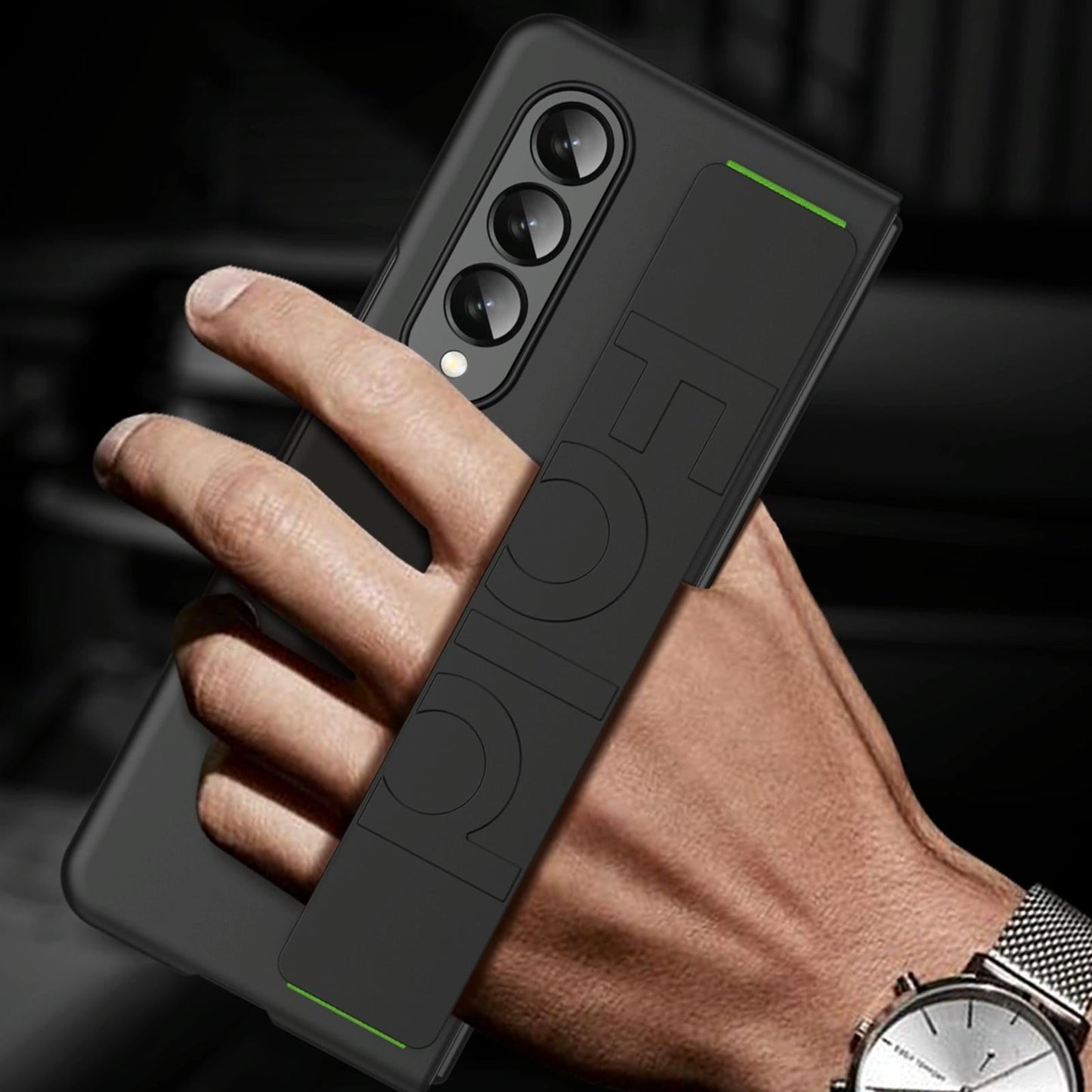 For Samsung Galaxy Z Fold4 5G Shockproof Wristband - Elastic - Green