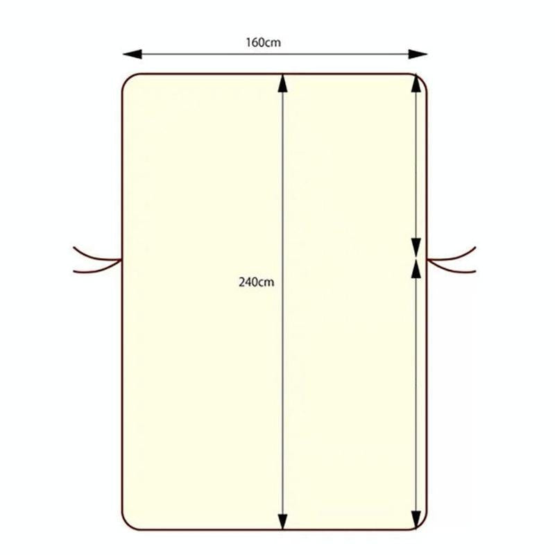Thickened Non Woven Sunbed Quilt Mat - Light Gray