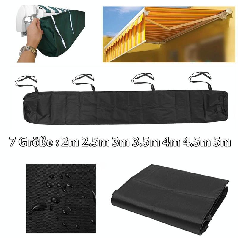 2m Waterproof Retractable Canopy Awning Cover for Outdoor Patio - Dustproof Protection - Green