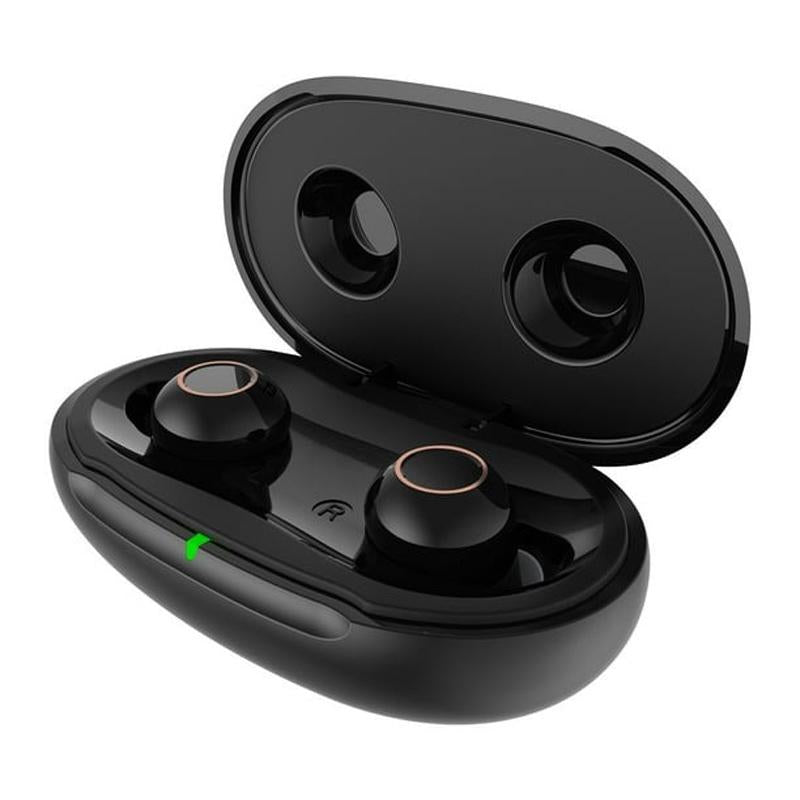 Digital In Ear Tws Hearing Aid Rechargeable & Invisible - Black