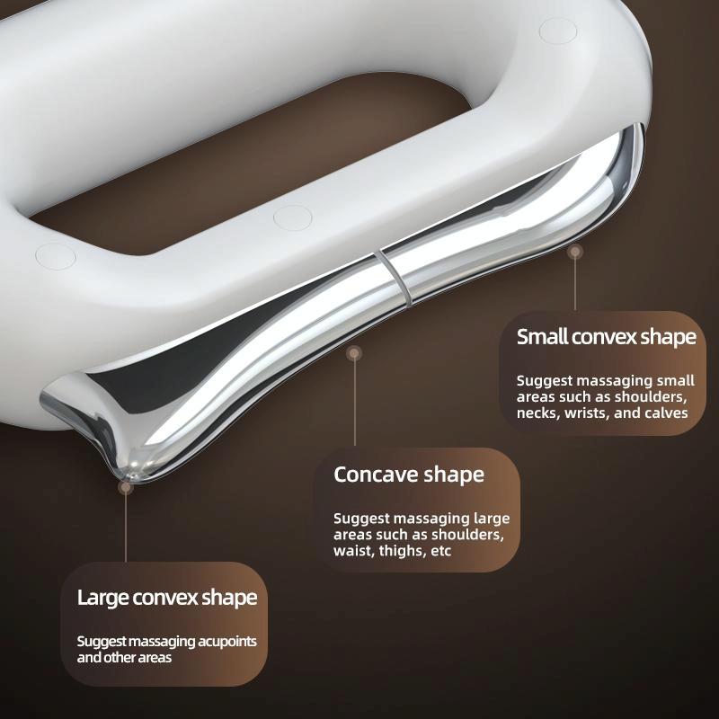 Electric Heating Ems Meridian Dredge Fascia Knife Pain Relief Tool - White