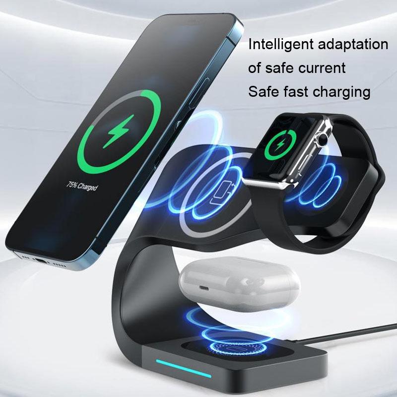 4 In 1 Wireless Charger For Phone Watch Airpods - White