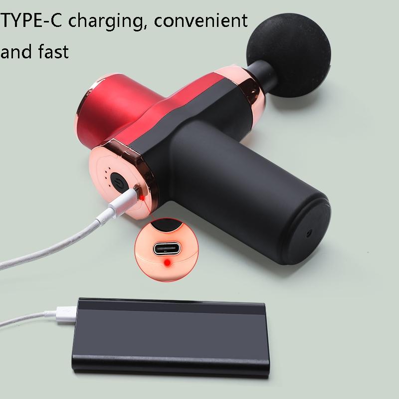 Compact 12V Muscle Relax Massage Gun - Mini Size - Black Green