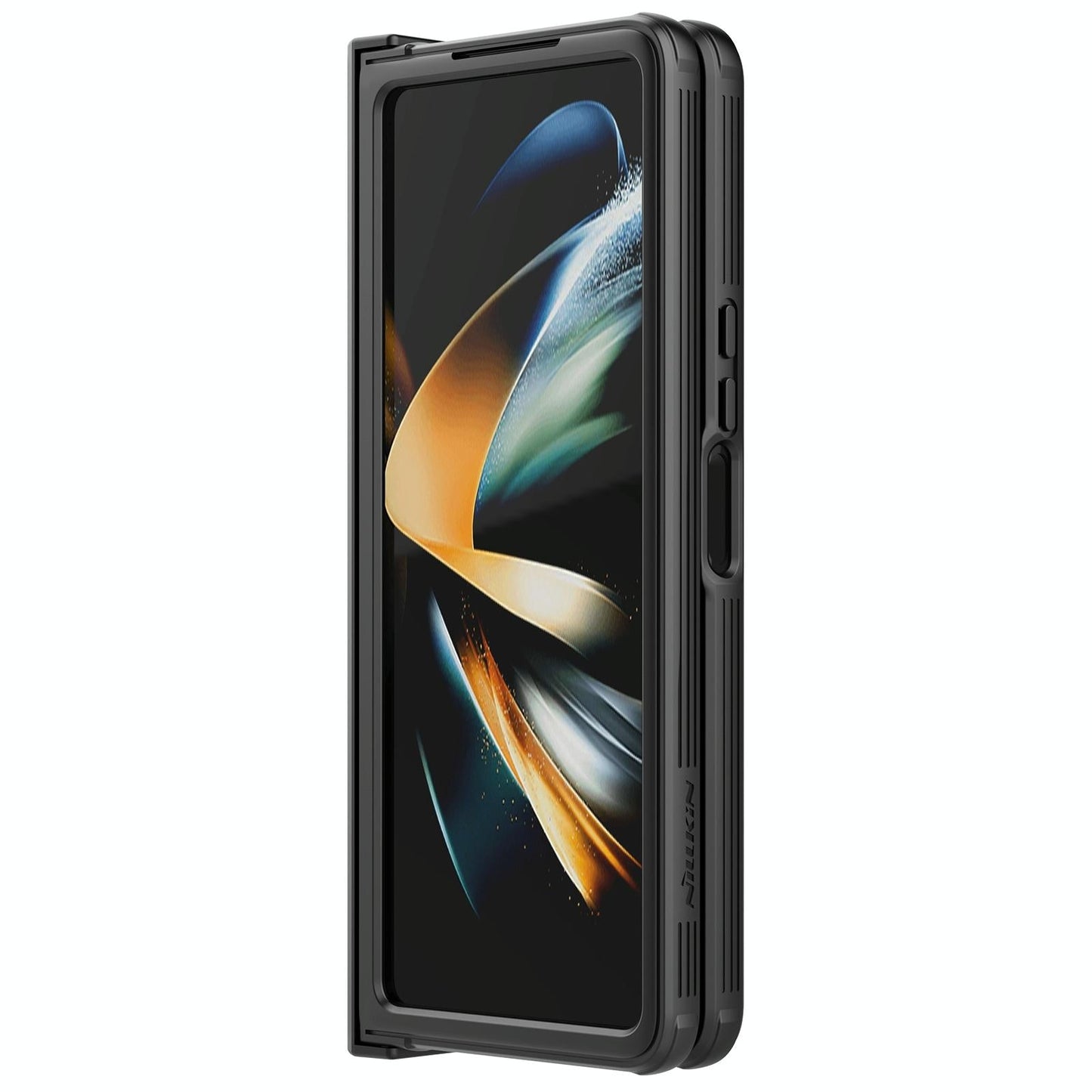 For Samsung Galaxy Z Fold4 5G Mirror Pro Camshield Case Set - Black