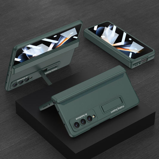 For Samsung Galaxy Z Fold4 5G Foldable Magnetic Hinge Case - Compact Design - Night Green