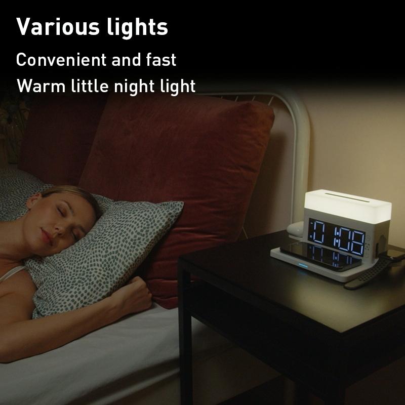 6 In 1 Wireless Charger N65 Multifunction - Black