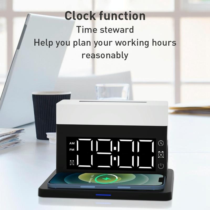 6 In 1 Wireless Charger N65 Multifunction - Black