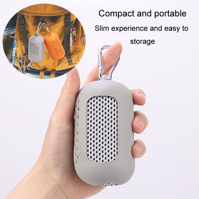 Portable Quick Dry Sports Towel Set with Silicone Sleeve and Storage Bag - 30x80cm - Orange - 30X90Cm