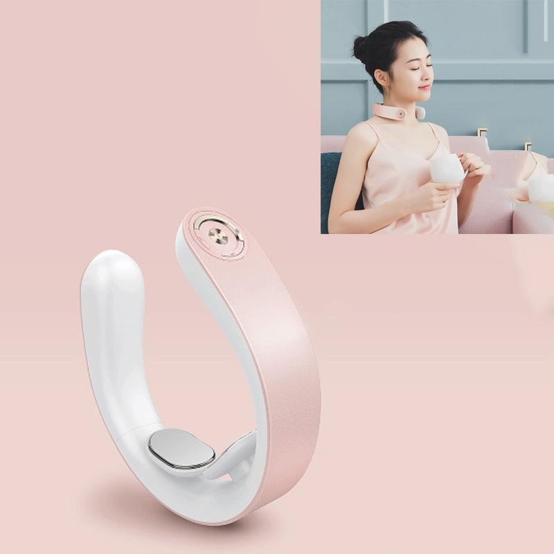 Smart Neck & Shoulder Massager Heat Therapy Multi-Function Cervical Spine Physiotherapy Pgg - Pink