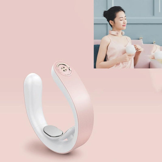 Smart Neck & Shoulder Massager Heat Therapy Multi-Function Cervical Spine Physiotherapy Pgg - Pink