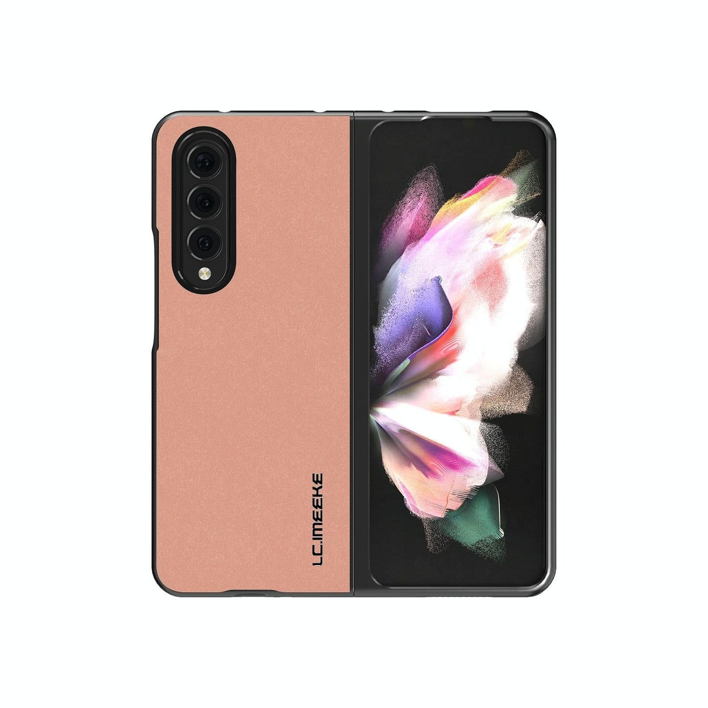 For Samsung Galaxy Z Fold4 5G Leather Shockproof Case - Black