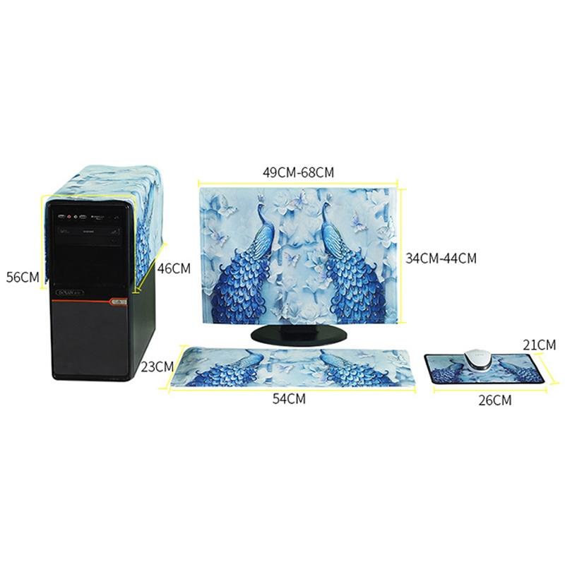 Universal 3-in-1 Desktop Pc Dust Cover - Fits 23-24 Inch Screens - Deer