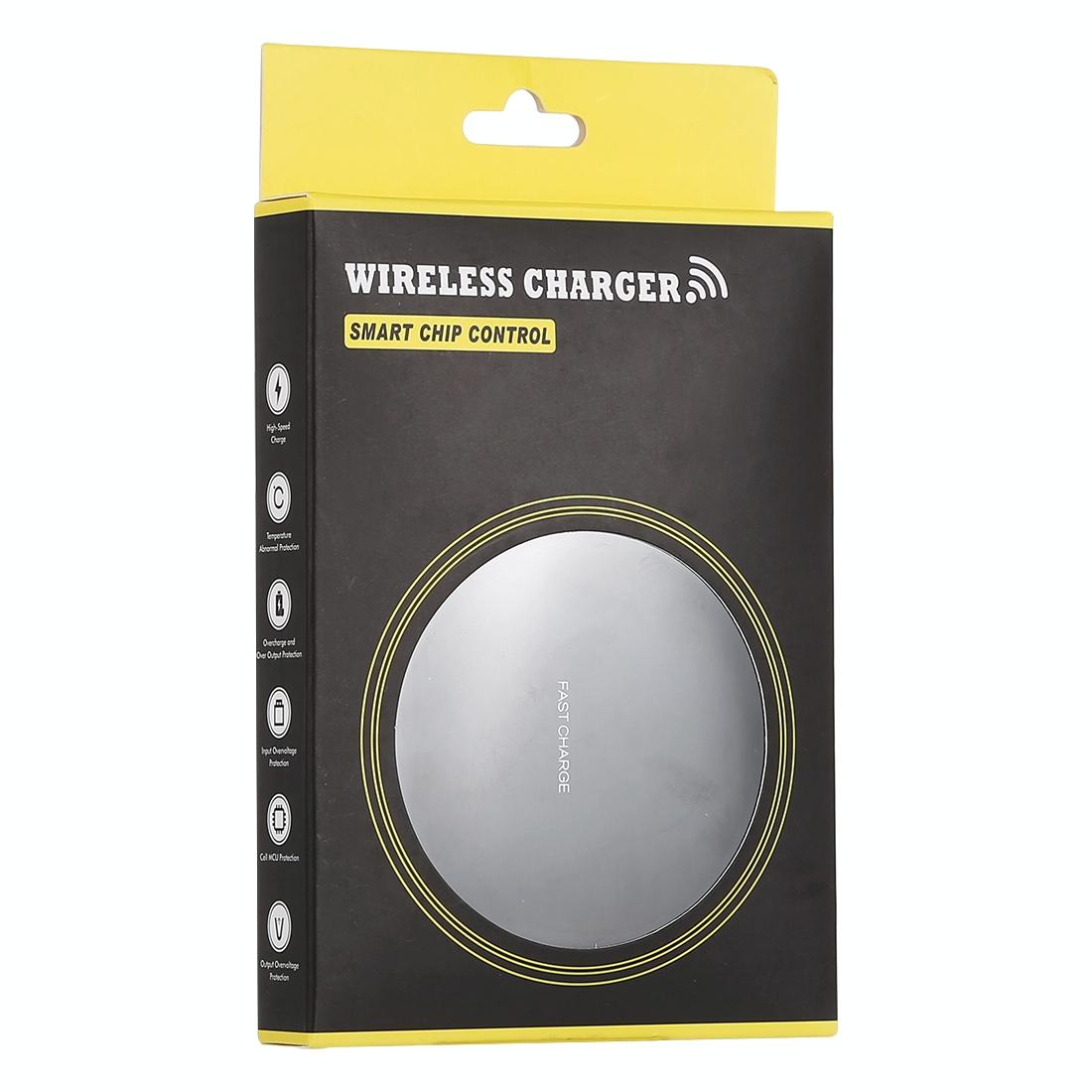 Round Shape Wireless Charger Fast Charging Black+Gold