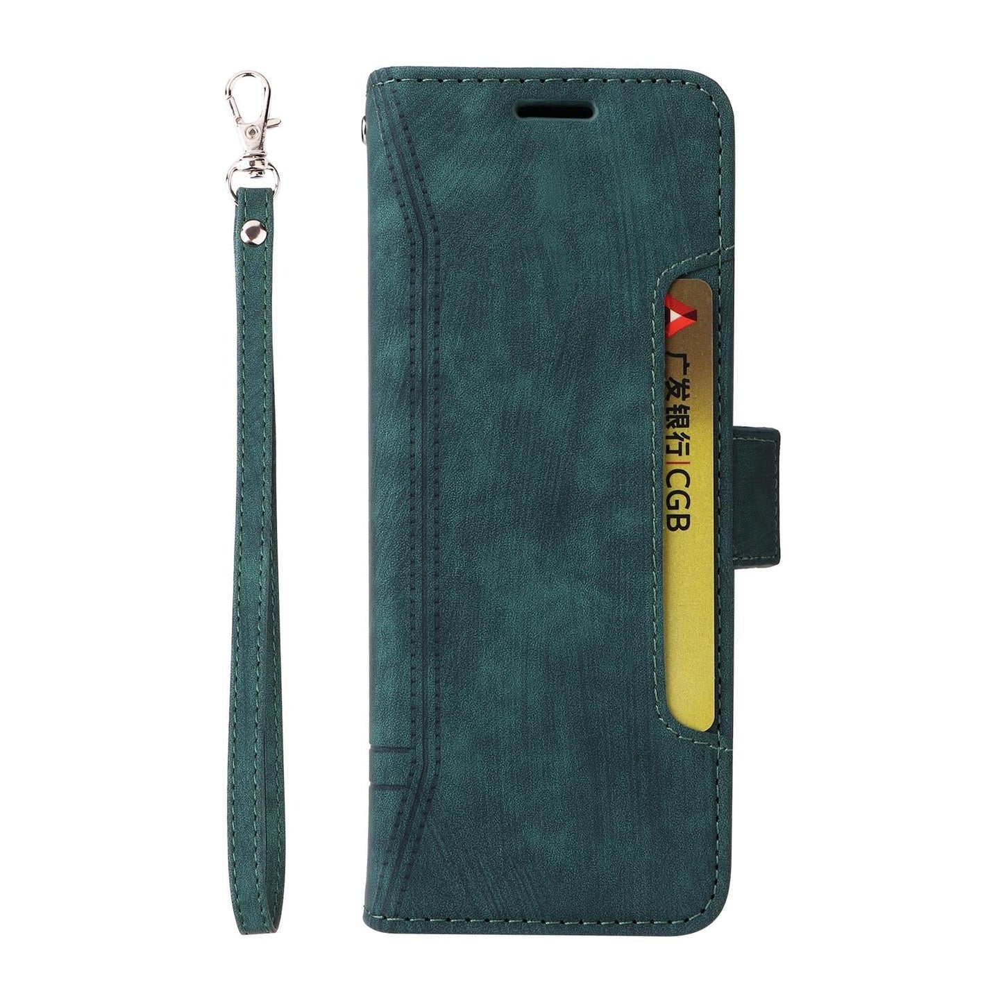 For Samsung Galaxy Z Fold4 5G Leather Dual Buckle Phone Case - Black