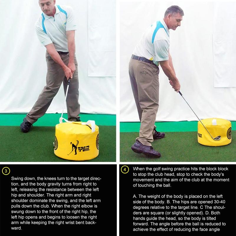 Versatile Golf Impact Trainer - Waterproof 26x44cm - Black