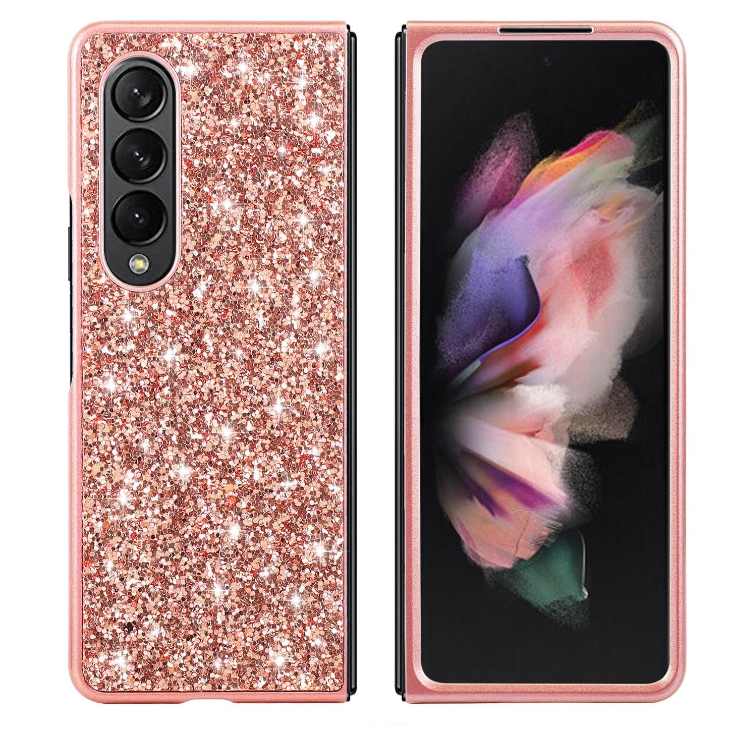 For Samsung Galaxy Z Fold4 5G Glitter Tpu Shockproof Case - Silver