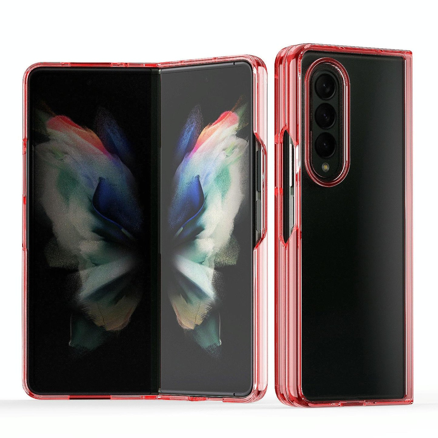For Samsung Galaxy Z Fold4 5G Clear Acrylic Tpu Phone Case - Purple