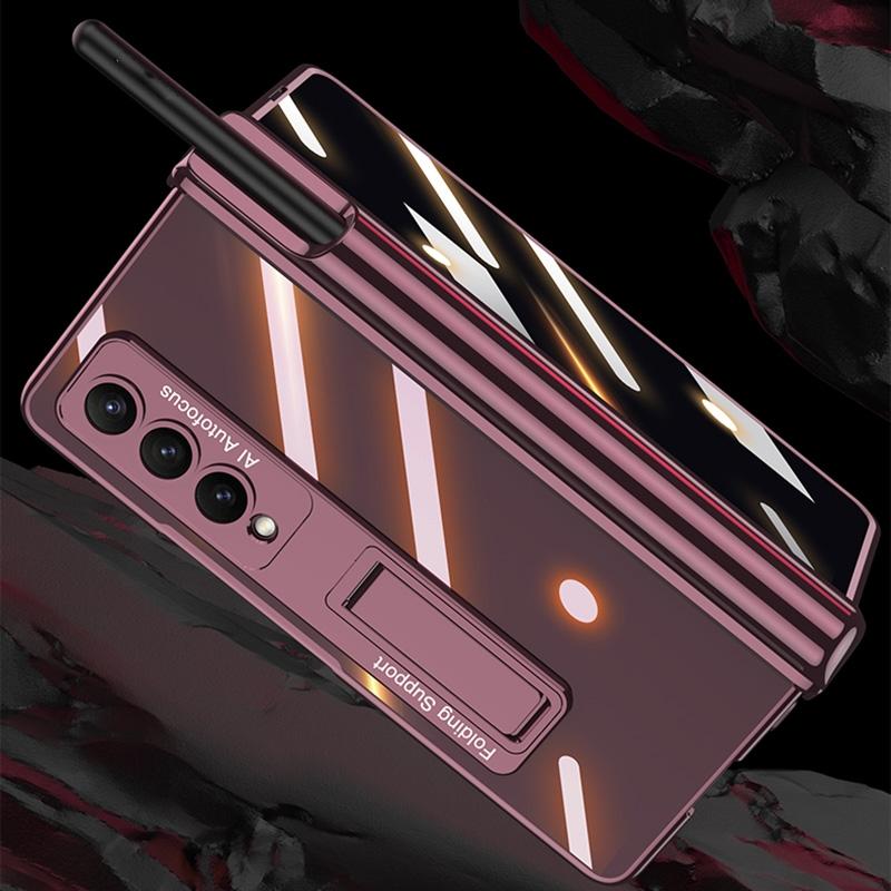 For Samsung Galaxy Z Fold4 5G Foldable Magnetic Privacy Case With Pen Holder - Fits 4Th Generation Ipad - Green