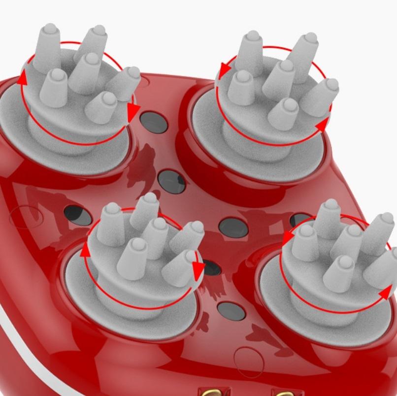 Electric Scalp Massager Multifunctional Vibration Therapy - Blue