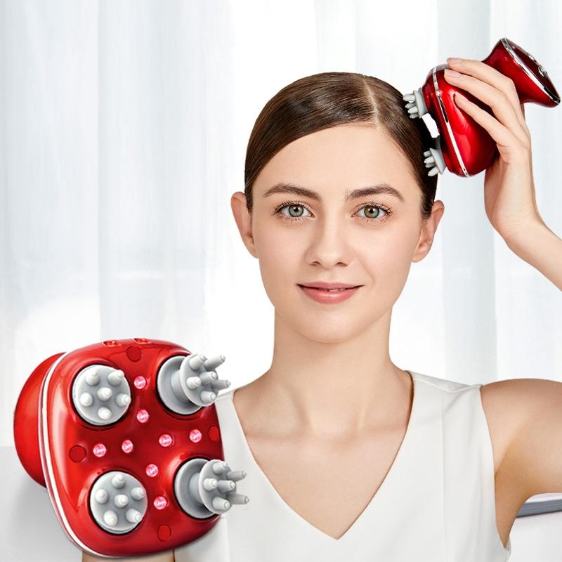 Electric Scalp Massager Multifunctional Vibration Therapy - Blue