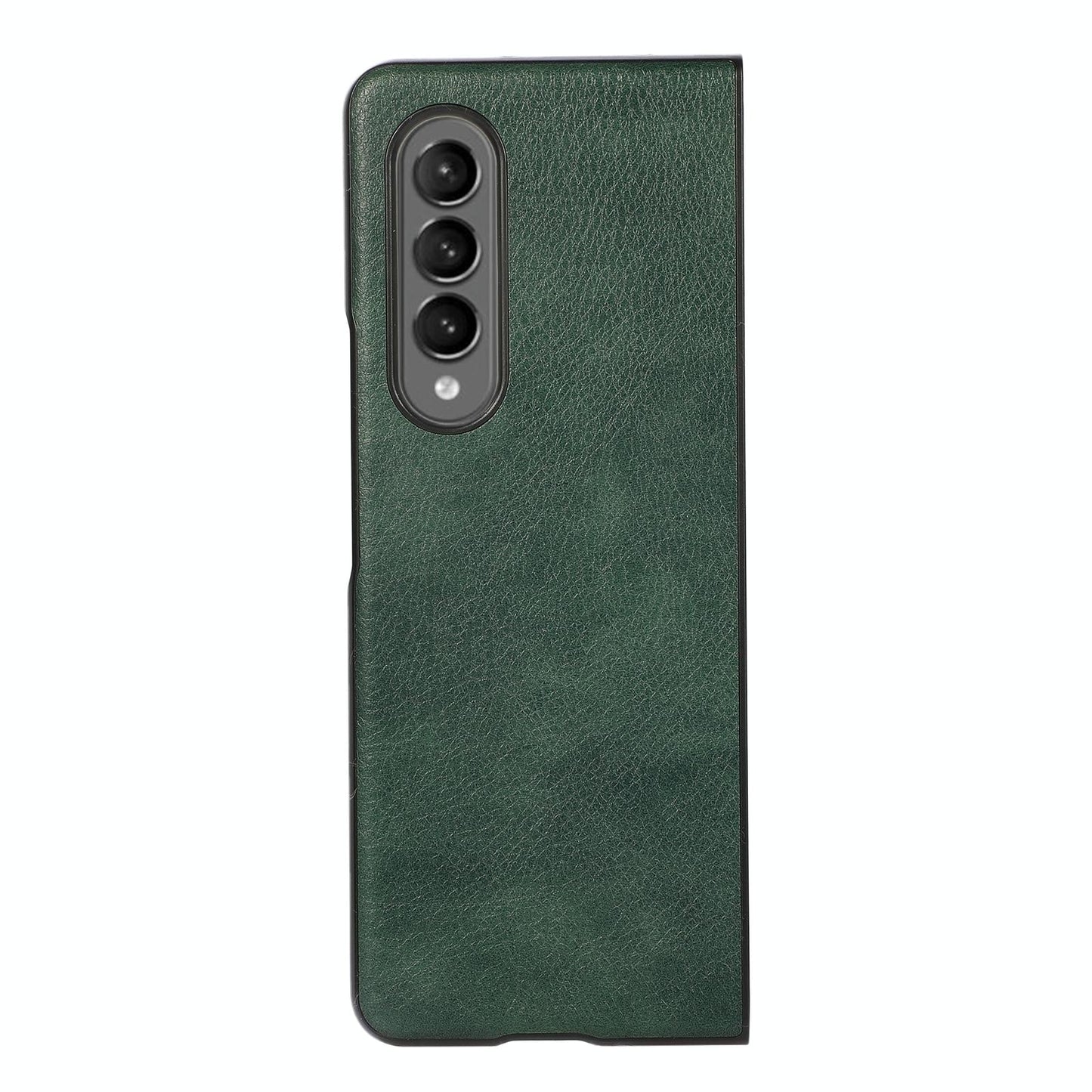 For Samsung Galaxy Z Fold4 5G Two Tone Litchi Pu Case - Slim & Stylish - Green