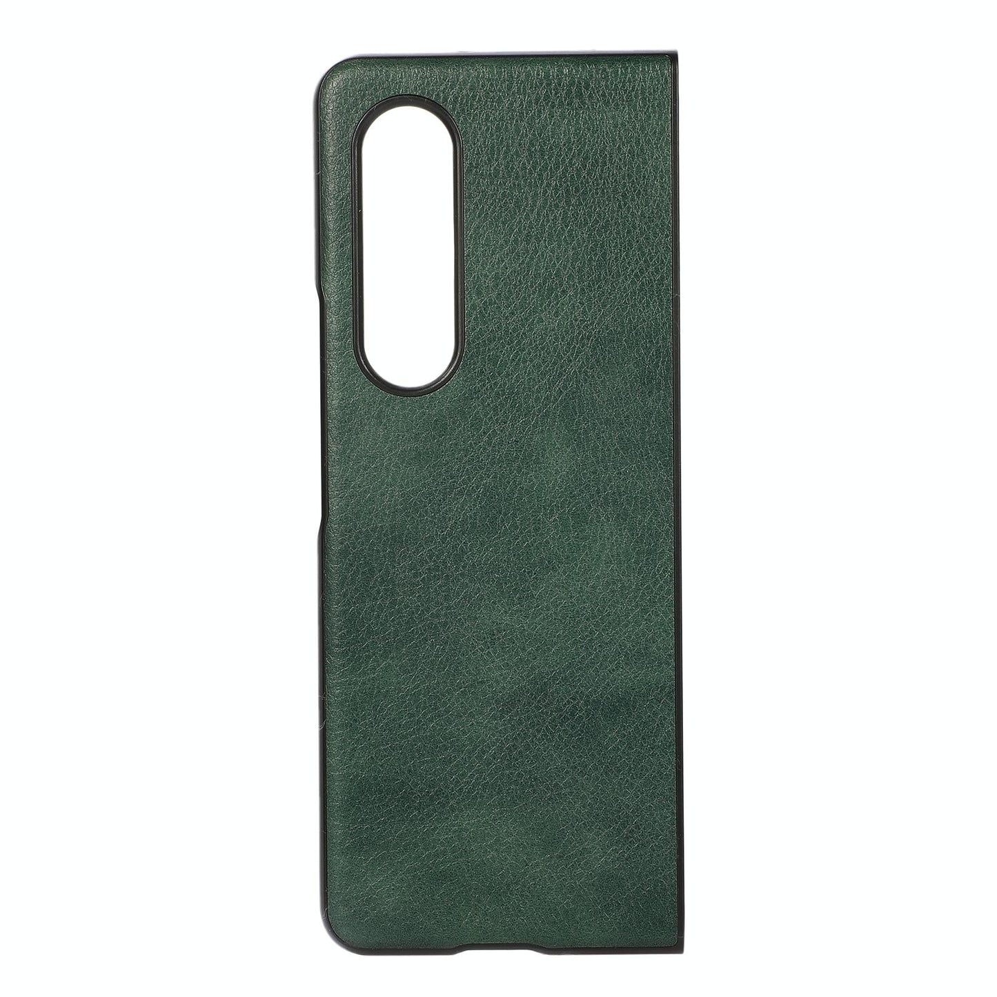For Samsung Galaxy Z Fold4 5G Two Tone Litchi Pu Case - Slim & Stylish - Green