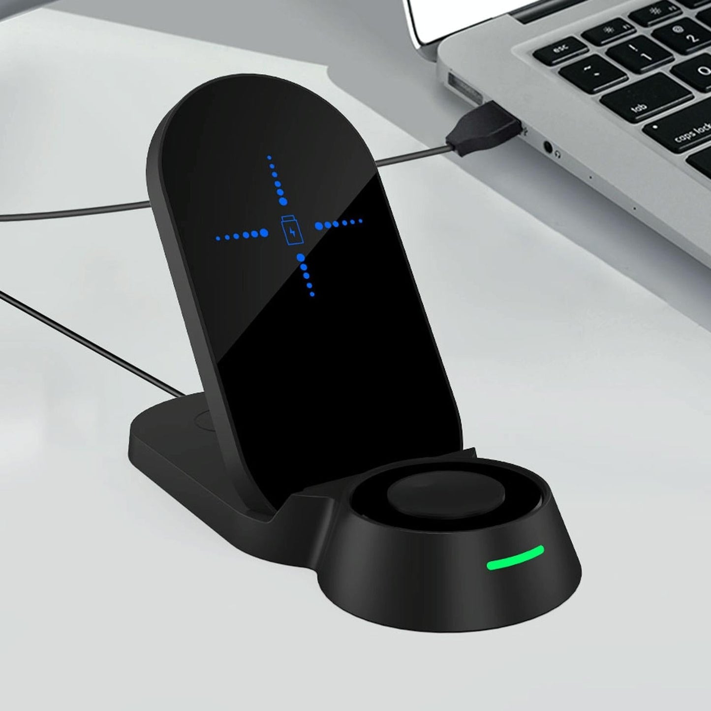 3 In 1 Foldable Wireless Charger For Smart Devices - White