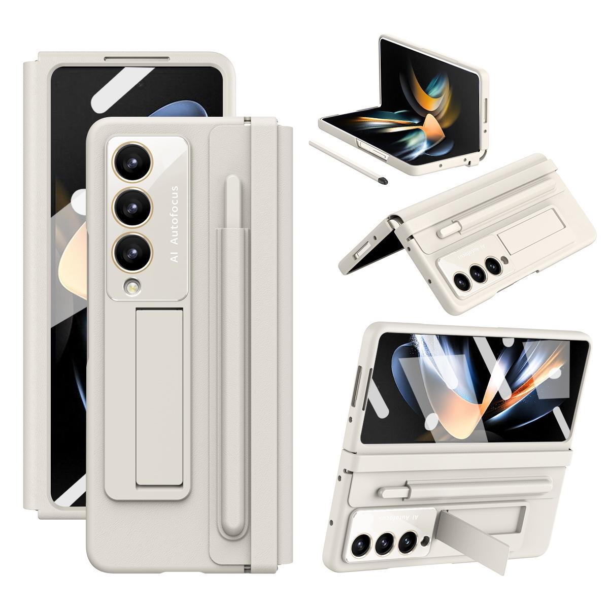 For Samsung Galaxy Z Fold4 5G Full Coverage Pc Case With Pen - White