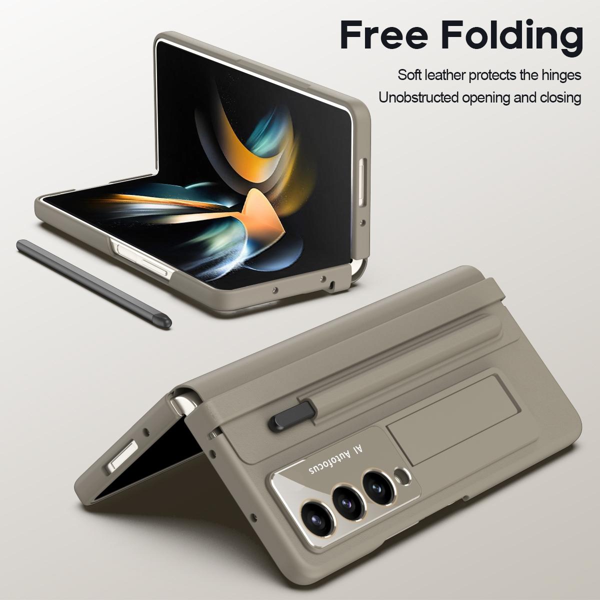 For Samsung Galaxy Z Fold4 5G Full Coverage Pc Case With Pen - White