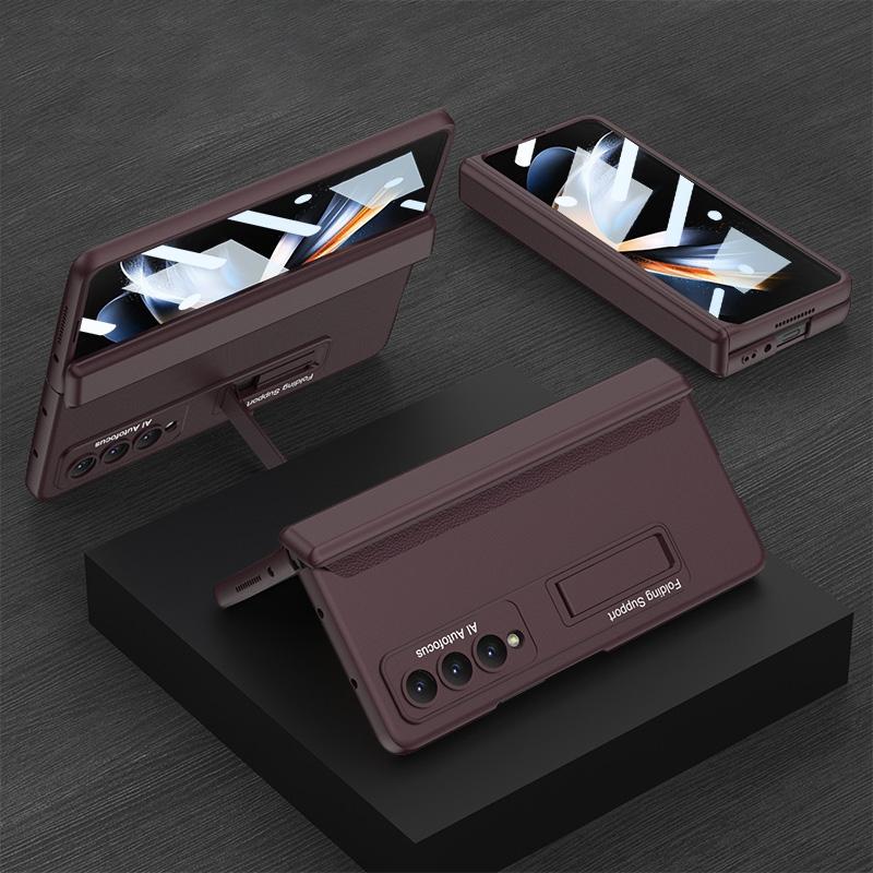 For Samsung Galaxy Z Fold4 5G Foldable Magnetic Hinge Case - Compact Design - Silver