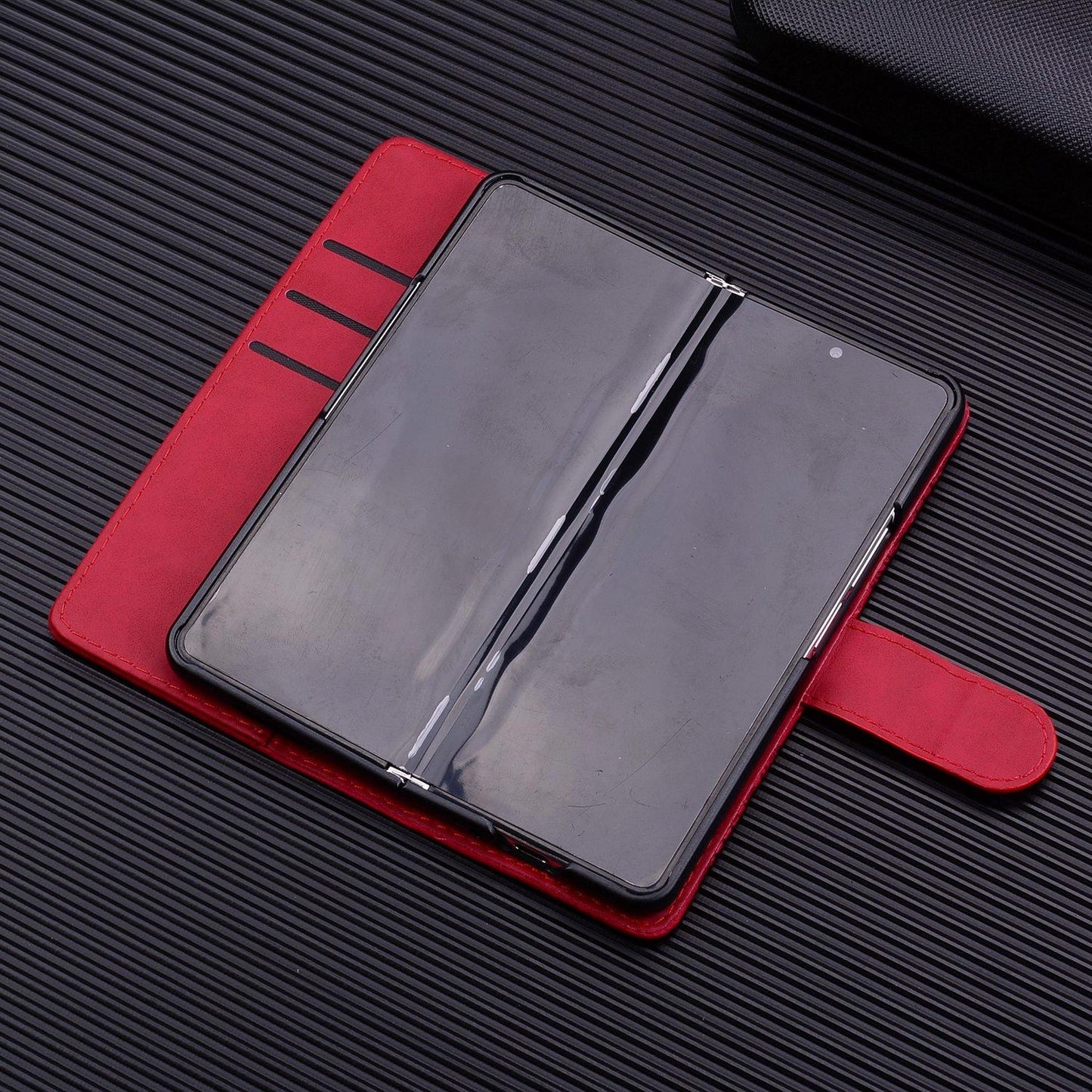 For Samsung Galaxy Z Fold4 5G Dual Fold Mandala Leather Case - Embossed Design - Pink